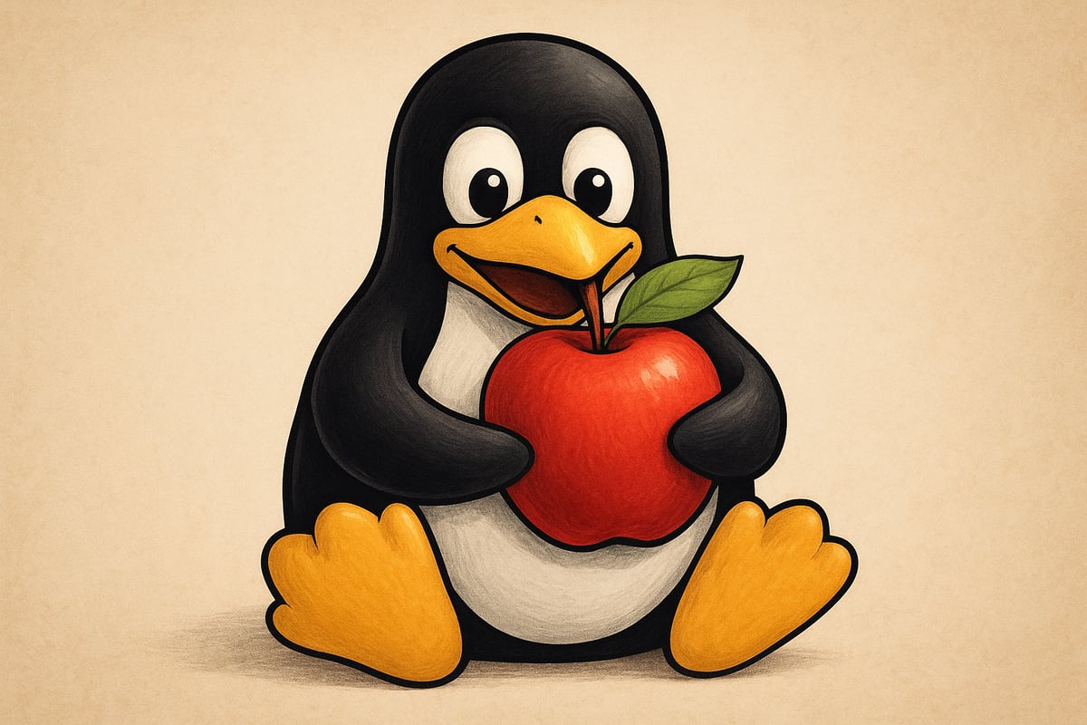 Penguin. Apple