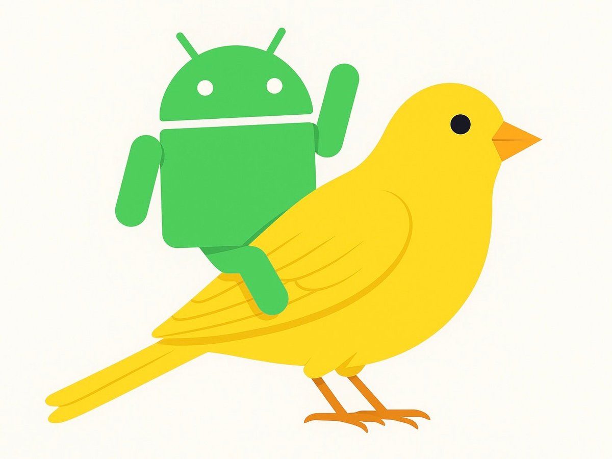 android canary channel android riding yellow bird.png