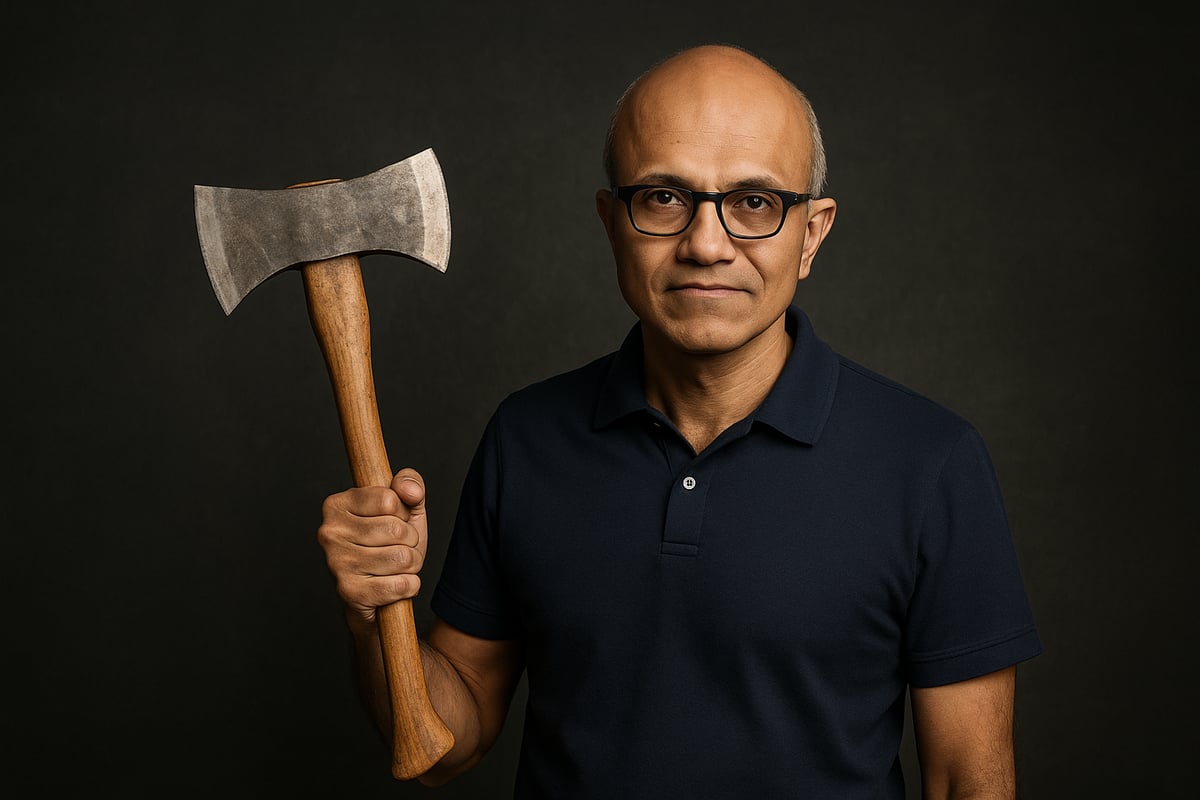 satya nadella axe layoffs microsoft ai 2025