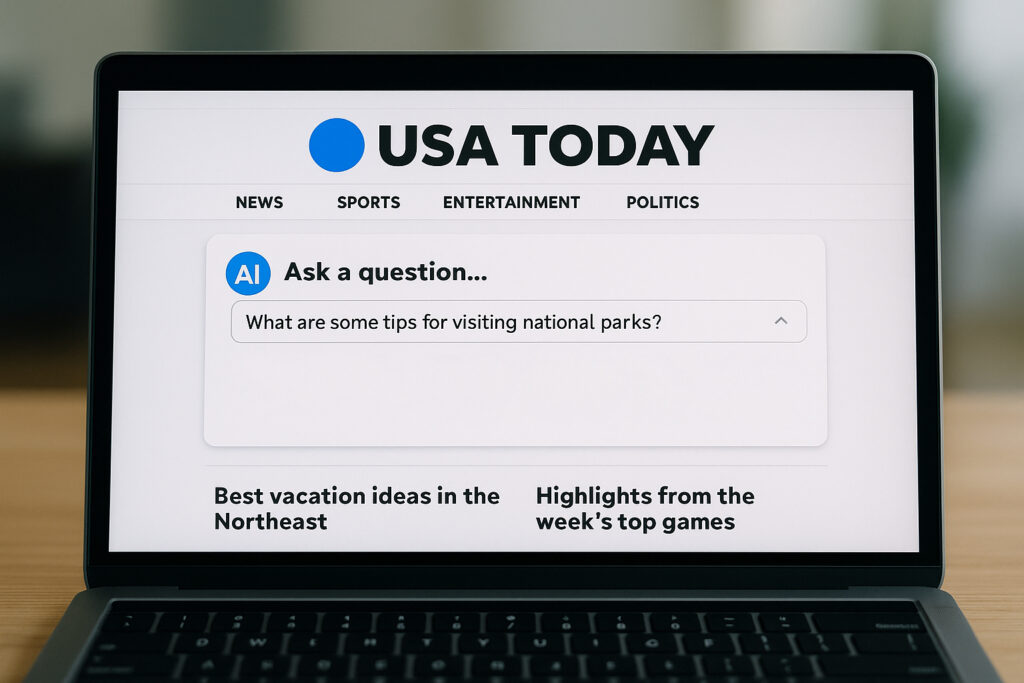 usa today ai website answers