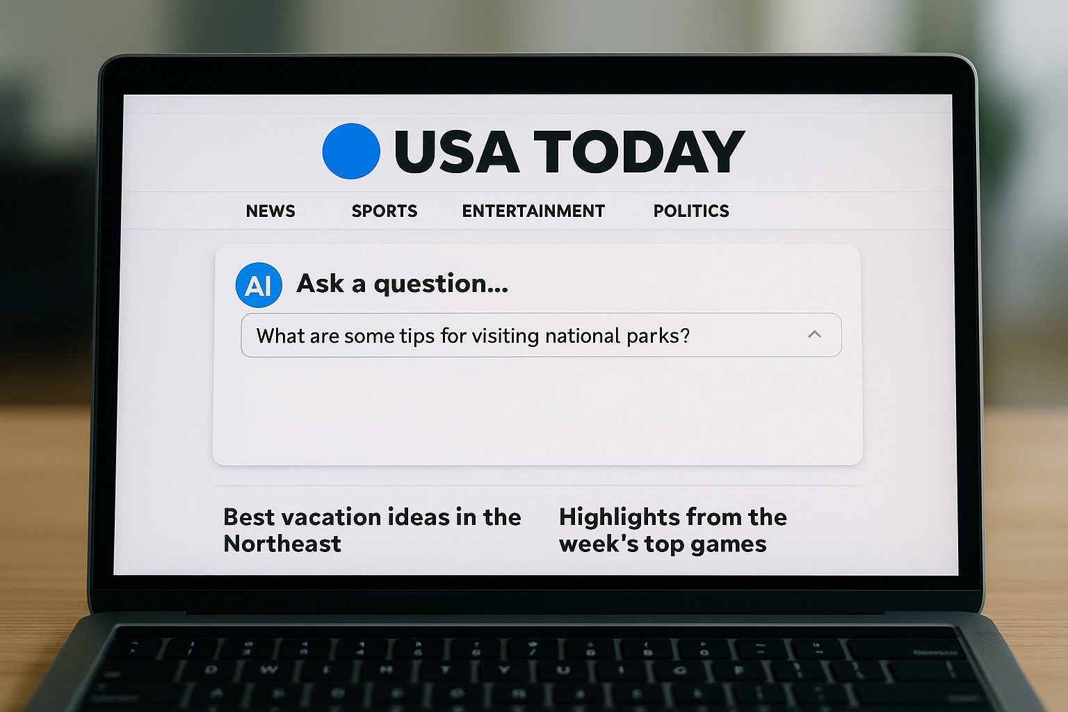 usa today ai website answers