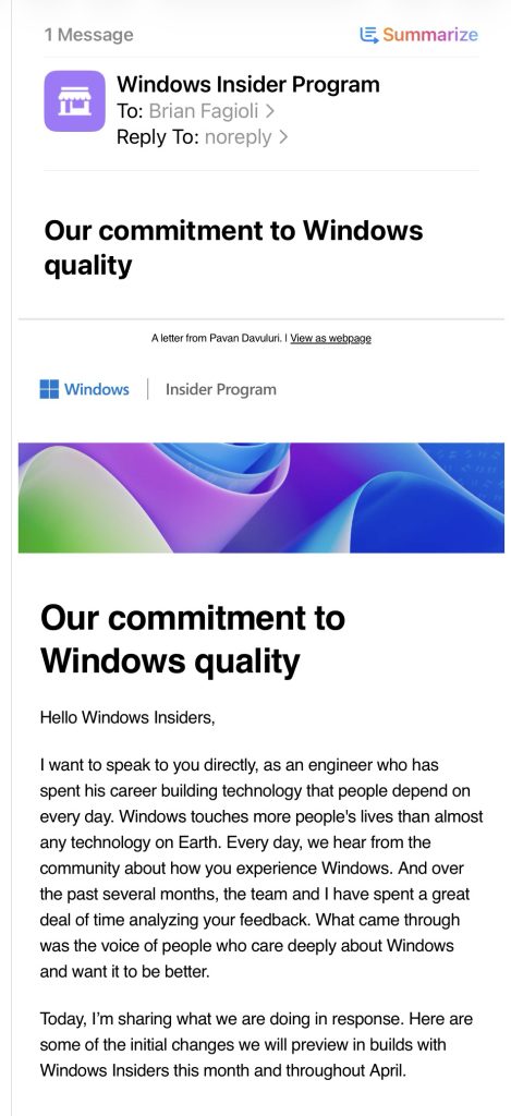 Microsoft email 2