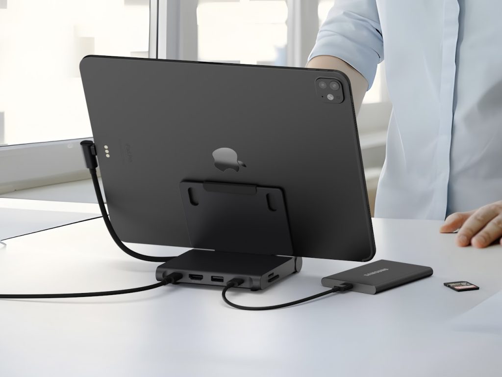 Satechi OntheGo Foldable Stand Hub turns your tablet into a makeshift desktop