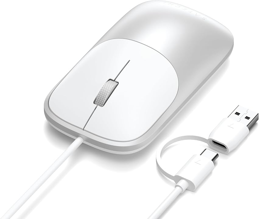 Slim LX Wired Mouse white