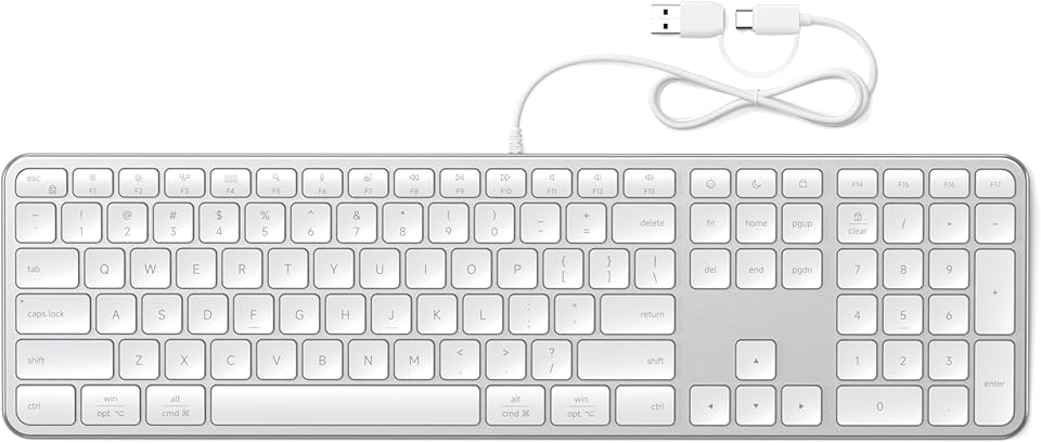 Slim LX3 Wired Keyboard white