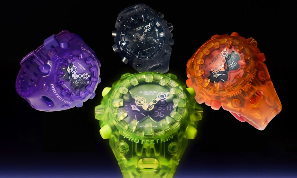 Casio G-SHOCK GA-V01SKE series brings transparent Y2K style to a tough digital analog watch
