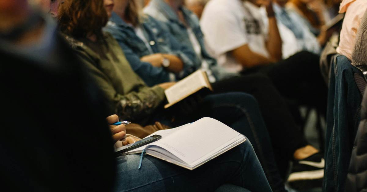 Sitting in church pew Unsplash