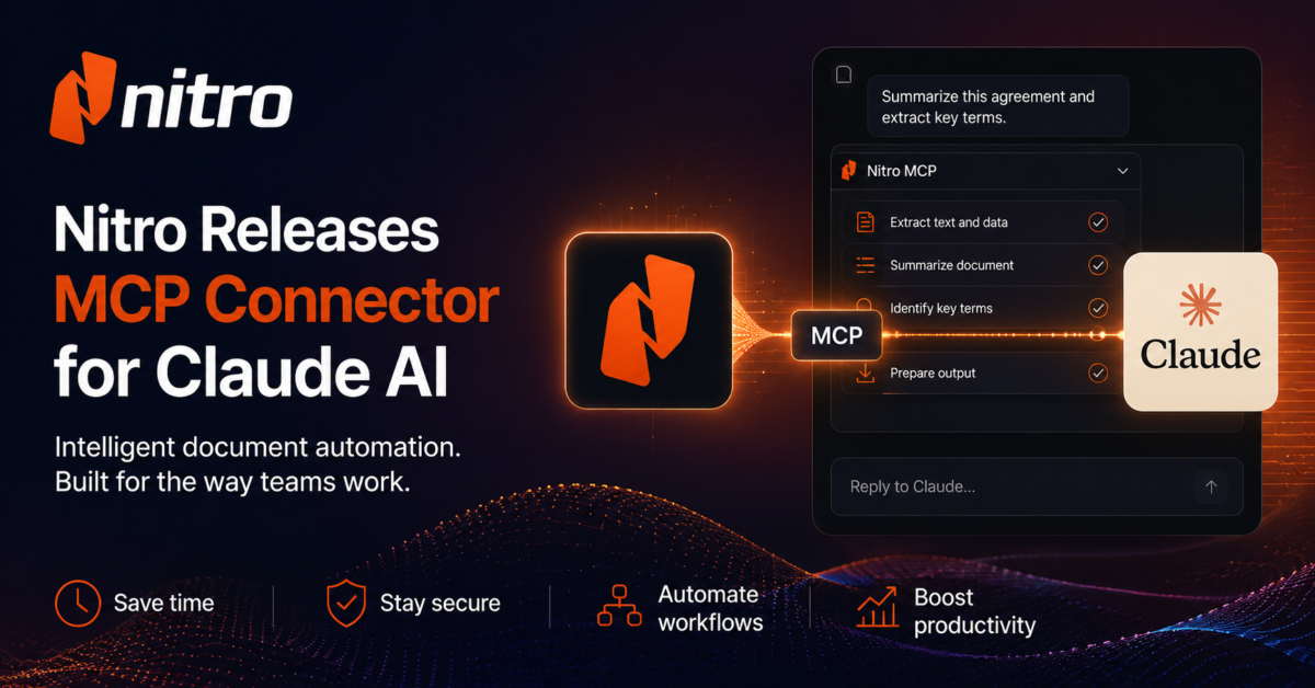 nitro mcp connector claude ai document automation