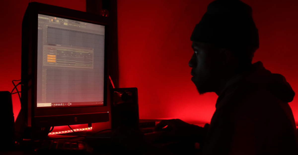 Hacker red Unsplash