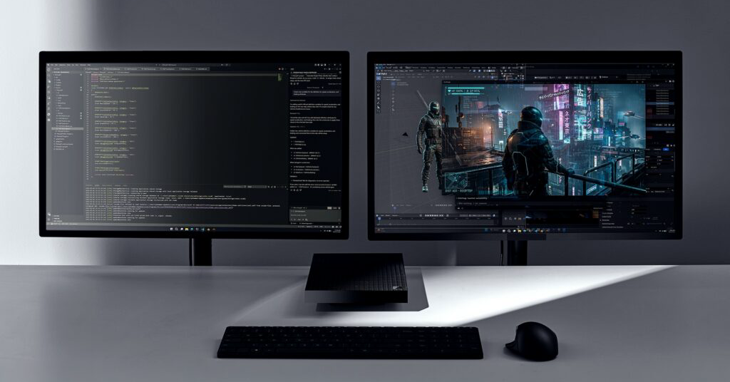 Surface RTX Spark Dev Box monitors