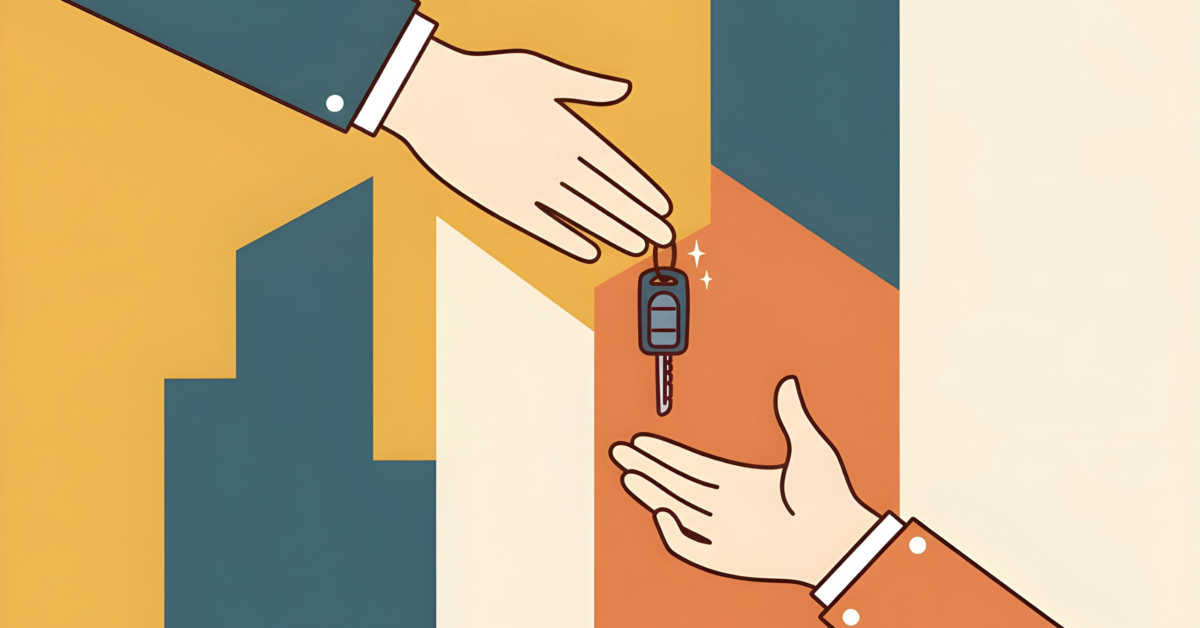 Hand keys over Unsplash