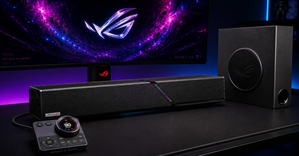 ASUS ROG Gjallar gaming soundbar lets you ditch the headset