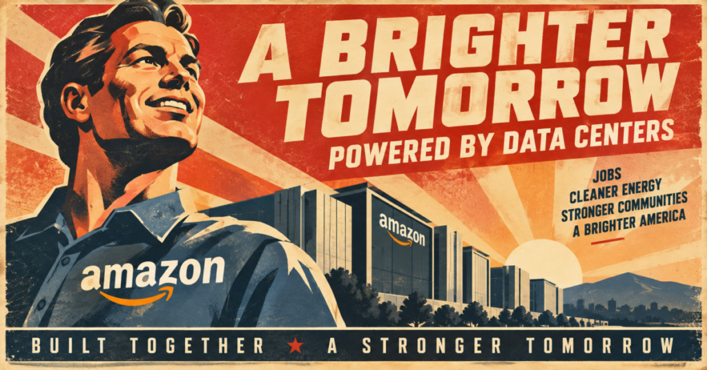 Amazon is pushing AI data center propaganda