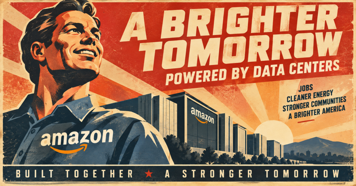 Amazon is pushing AI data center propaganda
