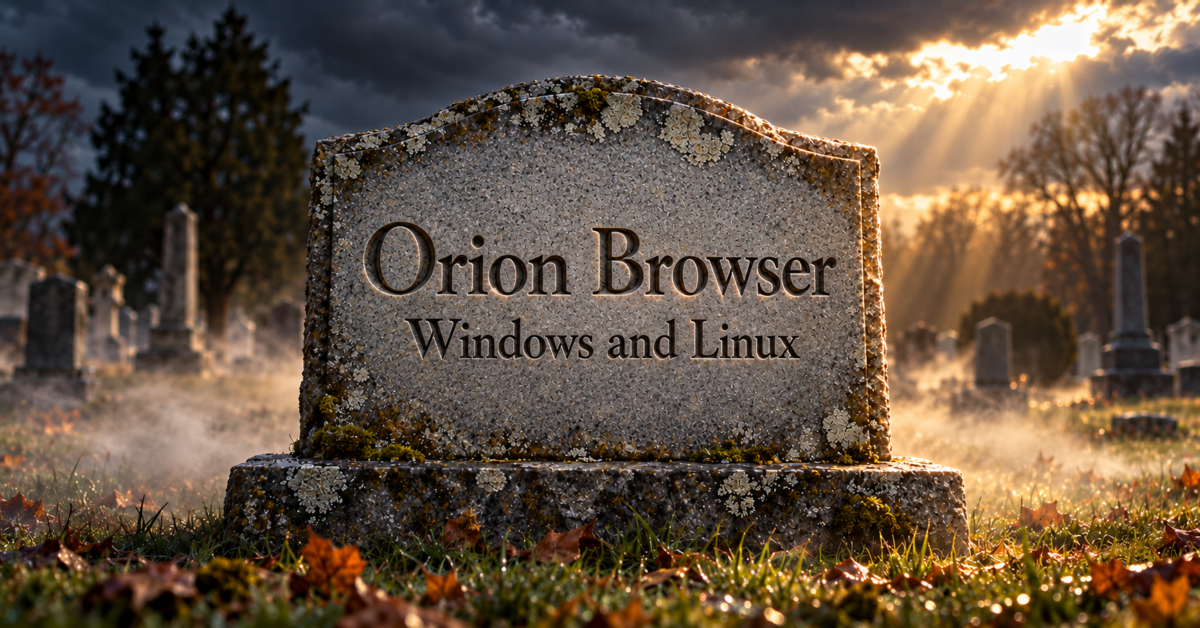 Orion browser development ends for Linux and Windows