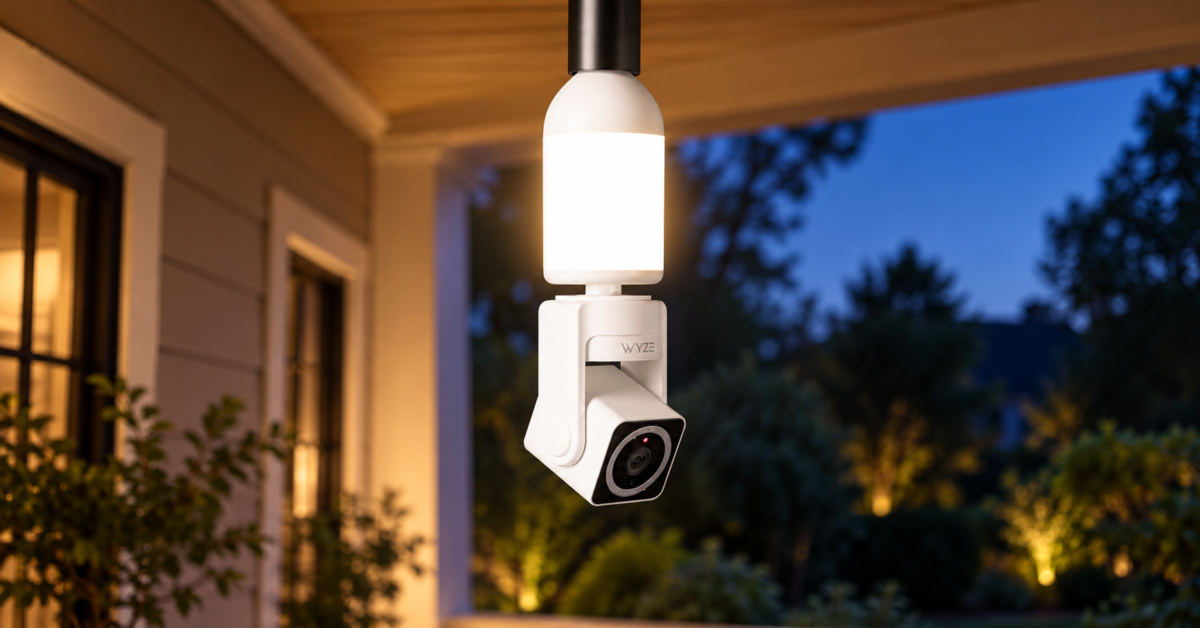 Wyze Bulb Cam Pan Color turns your porch light into a 2.5K security camera for under $100